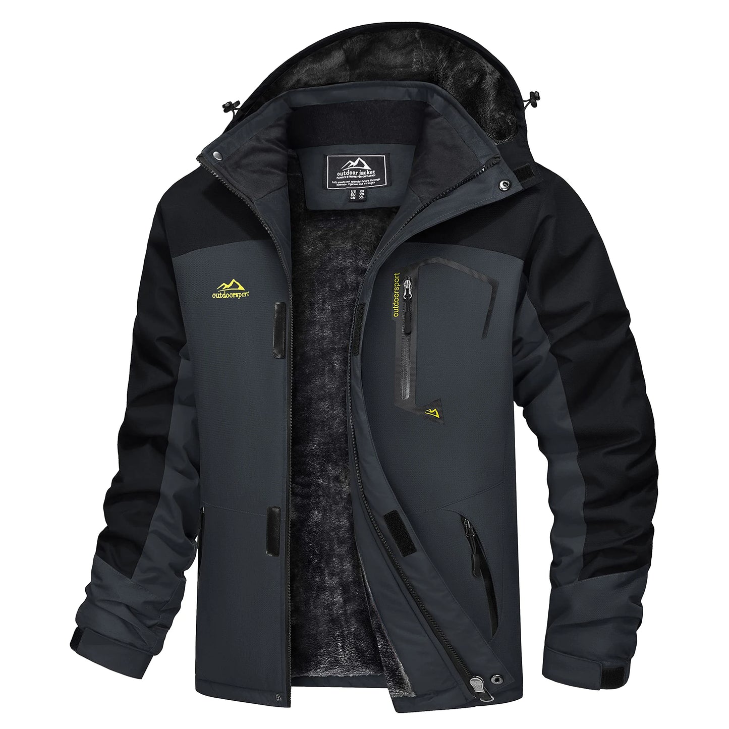 Herre Skijakke – Vanntett & Varm Parkas med Hette | Tykk Vinterjakke til Snø & Kulde