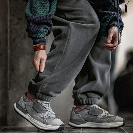 Varme Fleece Joggebukser for Menn – Myke og Forede Bukser med Elastisk Liv | Komfortable og Tykke Vinterbukser