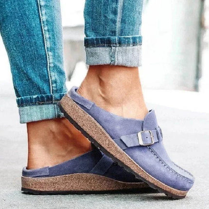 Damesko i Retro Stil – Komfortable Slip-on Loafers med Plattformsåle