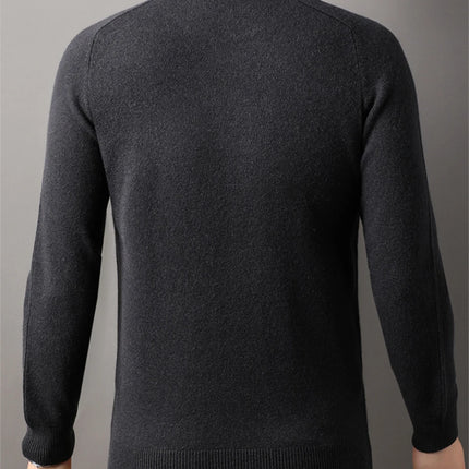 Luksuriøs Ullgenser for Herre – Vintergenser med Lange Ermer i Strikket Design (2024)