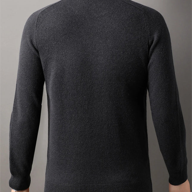 Luksuriøs Ullgenser for Herre – Vintergenser med Lange Ermer i Strikket Design (2024)