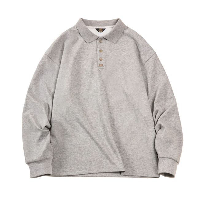 Herre Oversized Polo Skjorte – Vintage Langermet Business Casual Topp