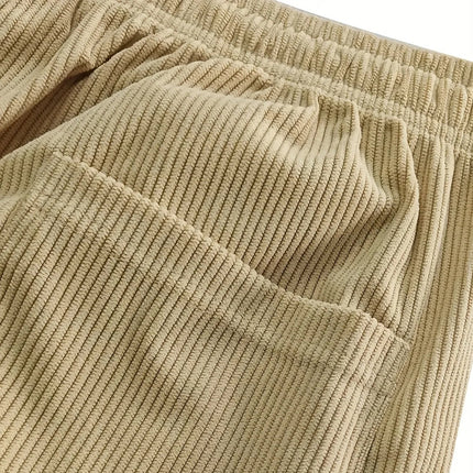 Herrebukser i kordfløyel – Rett passform med snor i livet og lommer