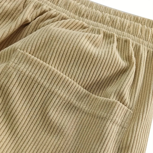 Herrebukser i kordfløyel – Rett passform med snor i livet og lommer