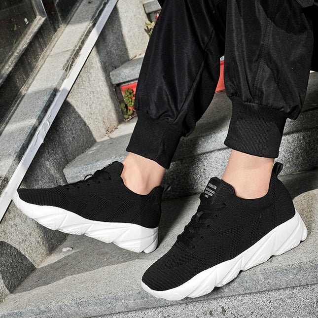 Løftende Sneakers for Menn og Kvinner – 6 cm Usynlig Høydeøkning og Mesh-komfort