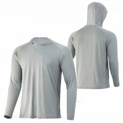 Fiskehettegenser for Menn – Pustende UV-beskyttelse til Sommer og Utendørsbruk | Langermet Angler Hoodie for Sport og Friluft
