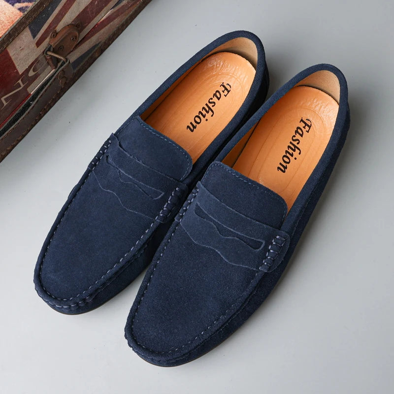 Myke Semskede Loafers for Herre – Komfortable Slip-On Mokasiner i Størrelse 38–47