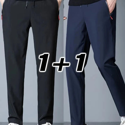 2-pk Herrebukser – Joggebukser med Strikk i Midjen, Klassisk Koreansk Stil