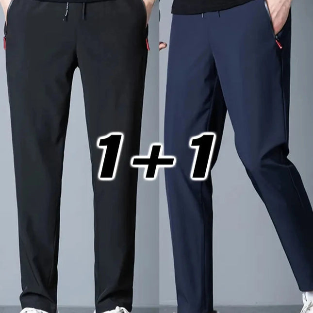 2-pk Herrebukser – Joggebukser med Strikk i Midjen, Klassisk Koreansk Stil