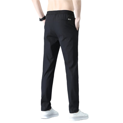 Tynne Herrebukser til Vår og Sommer – Grønn, Ensfarget med Applikasjonsdetaljer og Lommer