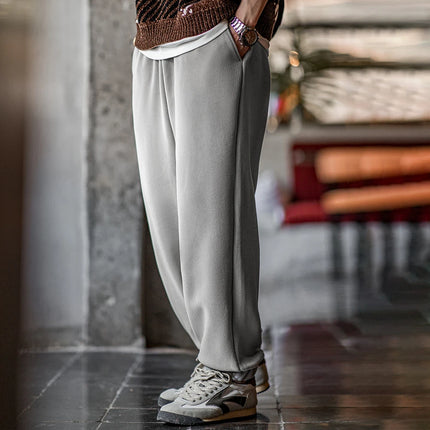 Varme Fleece Joggebukser for Menn – Myke og Forede Bukser med Elastisk Liv | Komfortable og Tykke Vinterbukser