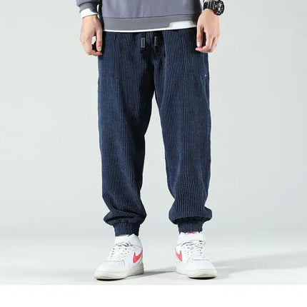Trendy Cordfløyelsbukser for Herre – Løse og Komfortable Bukser til Høst og Vinter