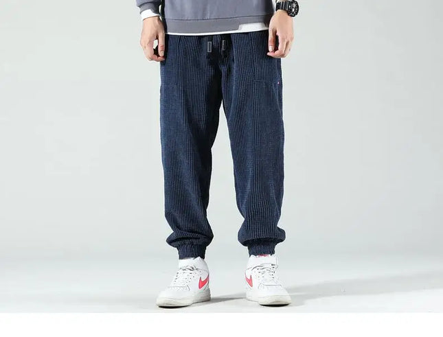 Trendy Cordfløyelsbukser for Herre – Løse og Komfortable Bukser til Høst og Vinter