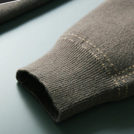 Herre Strikket Ulljakke – Varm Business Cardigan i Kasjmirblanding