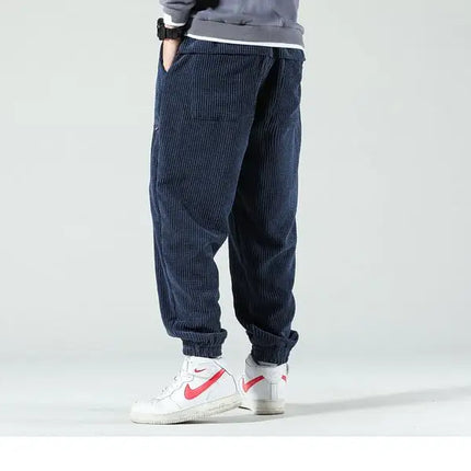 Trendy Cordfløyelsbukser for Herre – Løse og Komfortable Bukser til Høst og Vinter