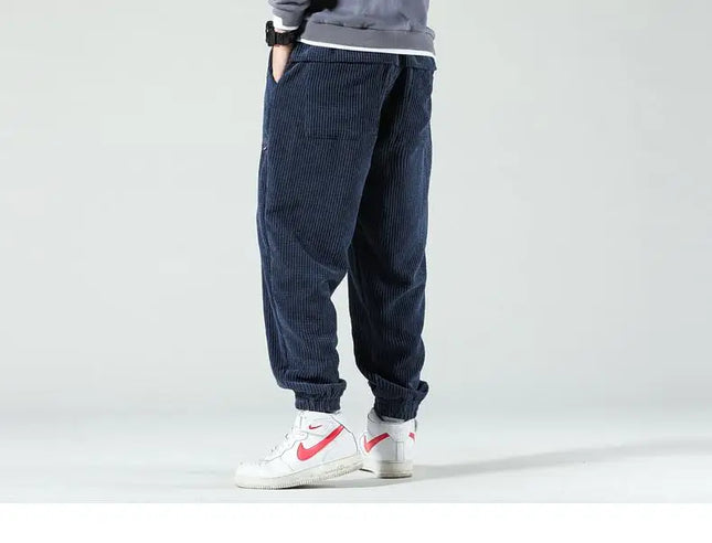 Trendy Cordfløyelsbukser for Herre – Løse og Komfortable Bukser til Høst og Vinter