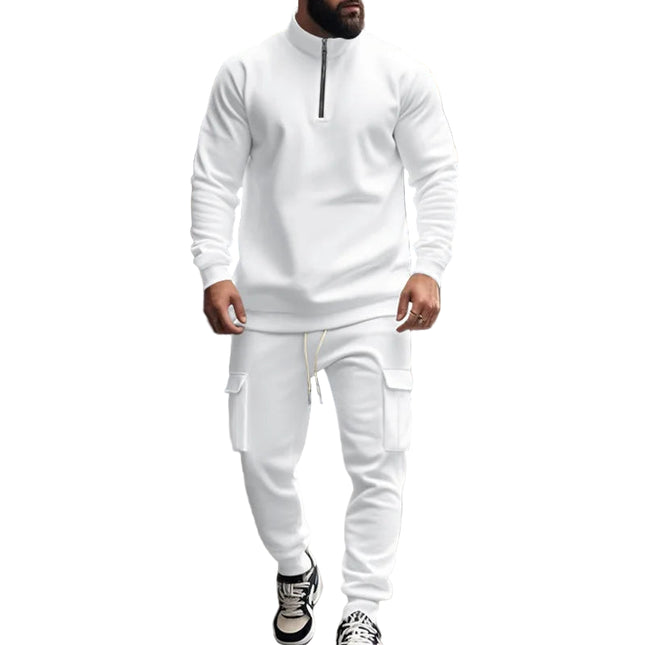 Herre Joggedress – Semi-zip Genser & Fleecebukse | Slim Fit & Komfortabel Vinterstil