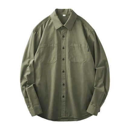 Bomullsskjorte til Herre – Vintage Langermet Workwear Stil