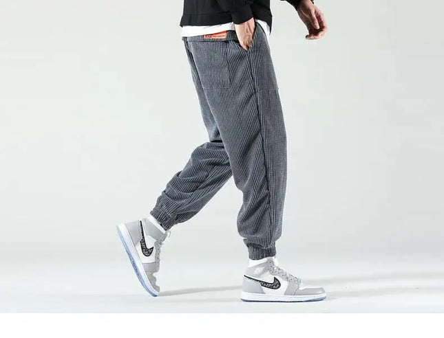 Trendy Cordfløyelsbukser for Herre – Løse og Komfortable Bukser til Høst og Vinter