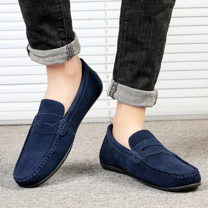 Myke Semskede Loafers for Herre – Komfortable Slip-On Mokasiner i Størrelse 38–47