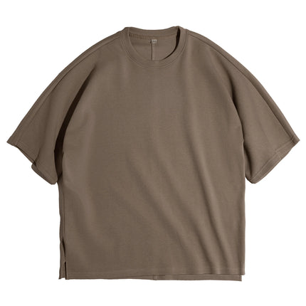 Heavyweight Piqué T-skjorte til Herre – Retro 340g Bomulls Tee med Løs Passform