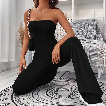 Sommer Jumpsuit-Bukser med Snøring i Midjen – Elegant, Figursydd & Komfortabel