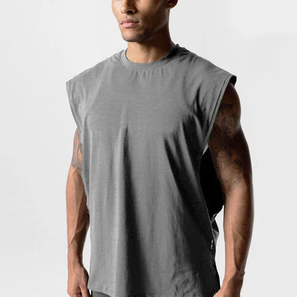 Sommer Singlet med Åpen Side – Mesh Treningstopp uten Ermer for Herre