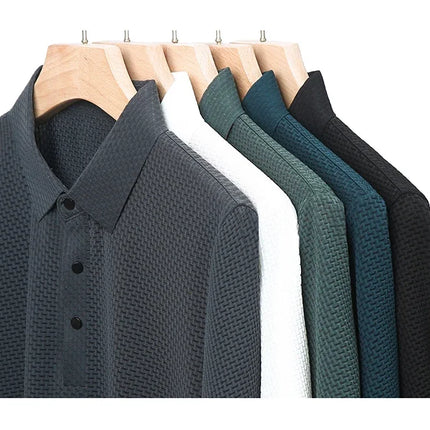 Kortermet Polo T-skjorte for Herre – Sommerlig, Pustende og Business Casual (M–4XL)