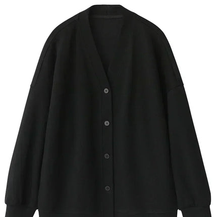 Koreansk V-halset Sweatshirt for Kvinner – Løs, Myk og Varm Genser til Høst og Vinter | Casual & Elegant