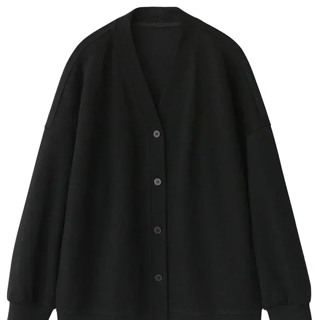 Koreansk V-halset Sweatshirt for Kvinner – Løs, Myk og Varm Genser til Høst og Vinter | Casual & Elegant