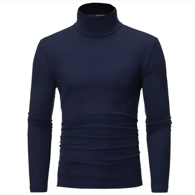 Herre Vinterundertøy – Termisk Langermet Trøye med Høy Hals | Slim Fit & Varm Baselayer