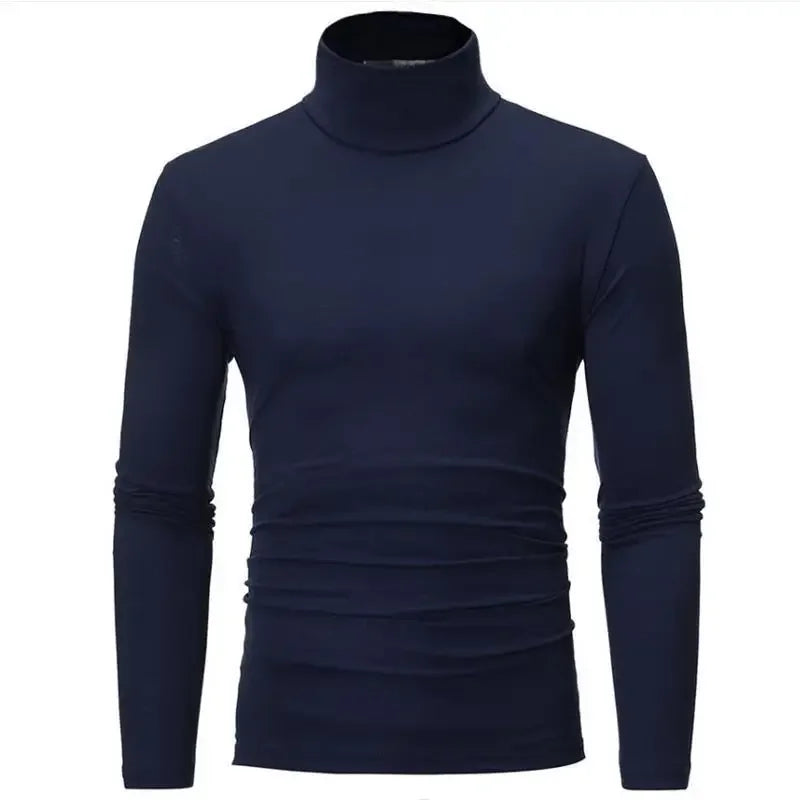 Herre Vinterundertøy – Termisk Langermet Trøye med Høy Hals | Slim Fit & Varm Baselayer