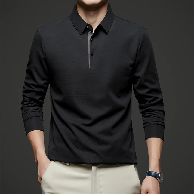 Herre Langermet Polo – Business Casual, Komfortabel & Allsidig