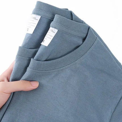 Unisex T-skjorte i 100% Bomull – Sommer Loose Fit, Ensfarget