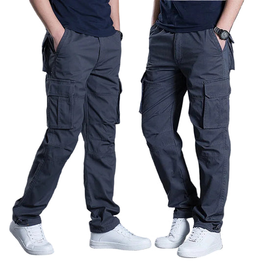 Herre Cargo-bukser i Bomull – Løse, Slitesterke Arbeids- og Friluftsbukser med Multiflommer | 2025 Outdoor & Streetwear