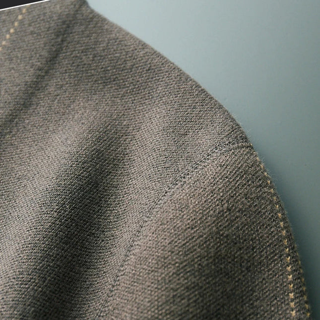 Herre Strikket Ulljakke – Varm Business Cardigan i Kasjmirblanding