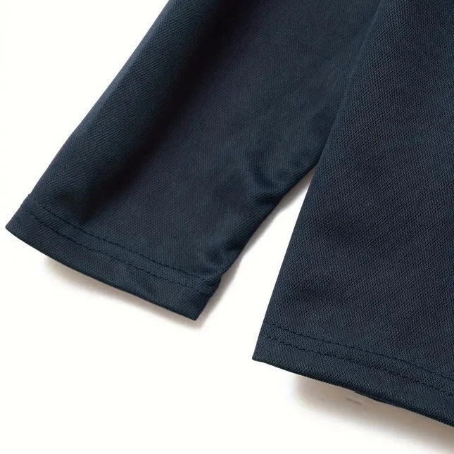 Langermet Polo for Menn – Klassisk Business-Casual Skjorte med Krage (Vår & Høst)