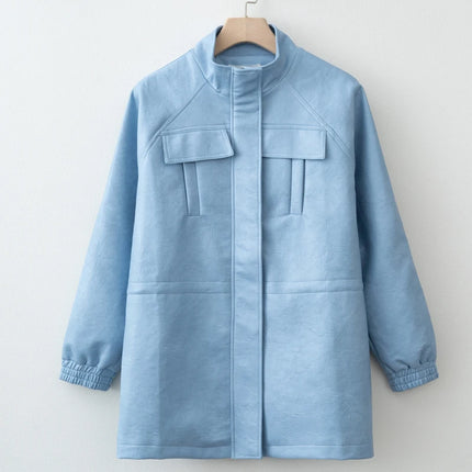 Kunstskinnjakke for Dame – Justerbar Midje & Elegant Design | Trendy Høstjakke 2025