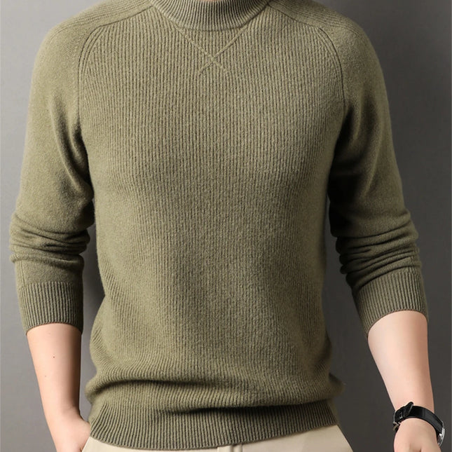 Luksuriøs Ullgenser for Herre – Vintergenser med Lange Ermer i Strikket Design (2024)