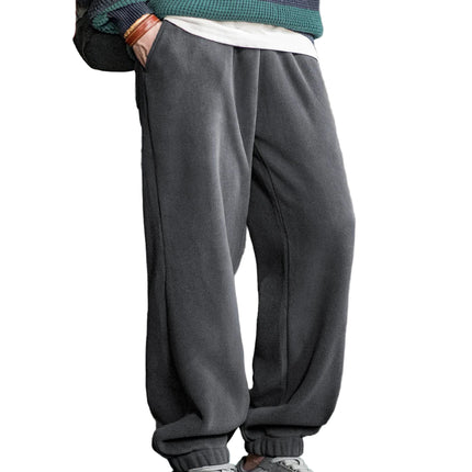 Varme Fleece Joggebukser for Menn – Myke og Forede Bukser med Elastisk Liv | Komfortable og Tykke Vinterbukser