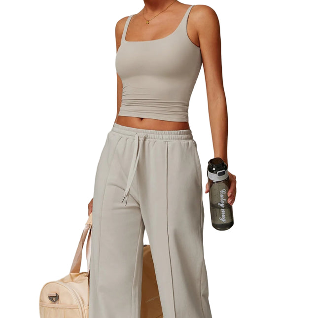 Sports-BH & Treningssinglet for Dame – Kvadratisk utringning og tettsittende passform