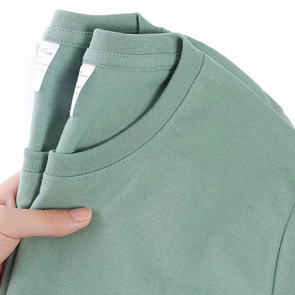 Unisex T-skjorte i 100% Bomull – Sommer Loose Fit, Ensfarget