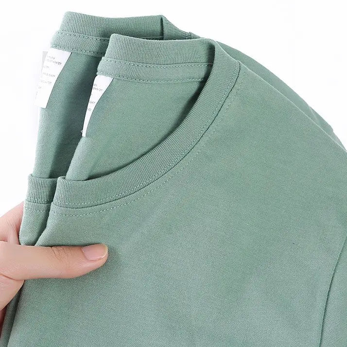 Unisex T-skjorte i 100% Bomull – Sommer Loose Fit, Ensfarget