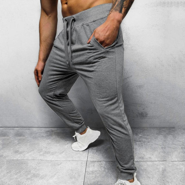 Joggebukse for Herre med Sidelinjer – Ultrapmyk, Slim Fit Treningsbukse i Bomull (Høstnyhet)