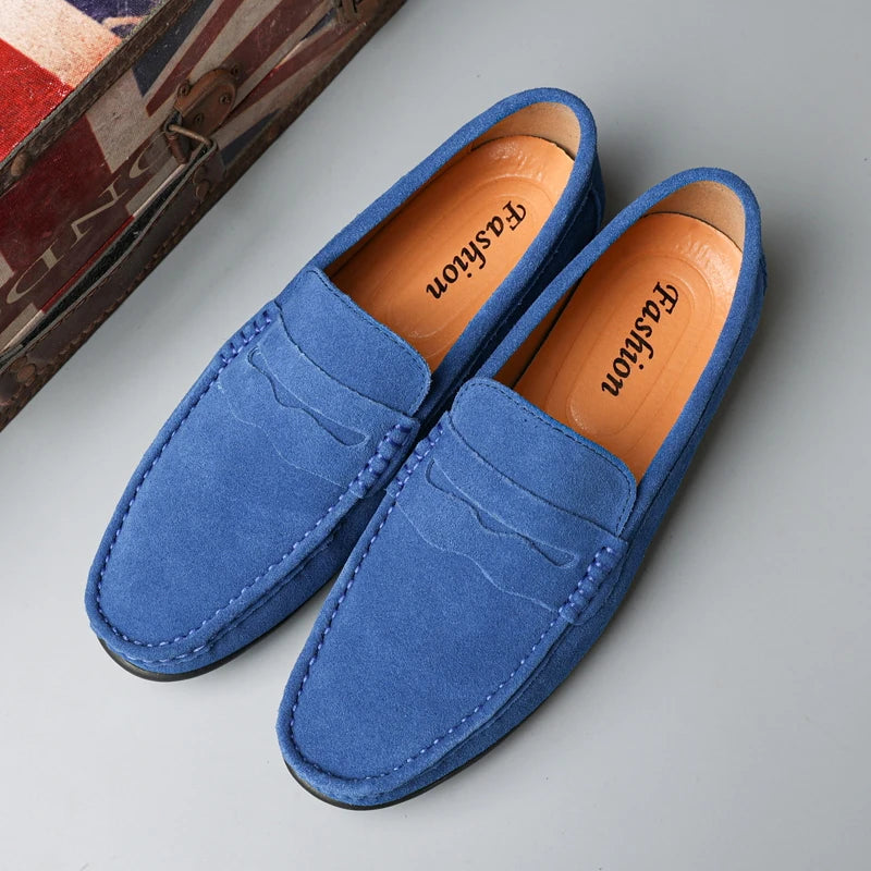 Myke Semskede Loafers for Herre – Komfortable Slip-On Mokasiner i Størrelse 38–47