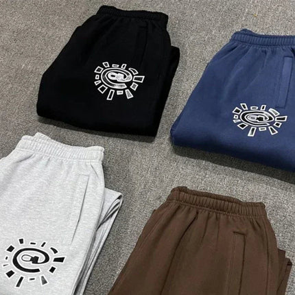 Vintage Fleece Joggebukse for Kvinner – Vide, Tykk og Varme Bukser | Klassisk Streetwear i Grå eller Svart