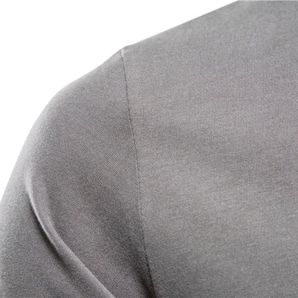 Langermet T-skjorte for Herre – 100% Bomull, Ensfarget og Klassisk Passform til Vår og Hverdag