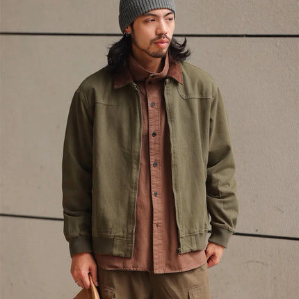 Unisex Vintage Bomberjakke – Løs Cargo Streetwear Jakke for Menn og Kvinner | Urban Cityboy Stil til Vår og Høst