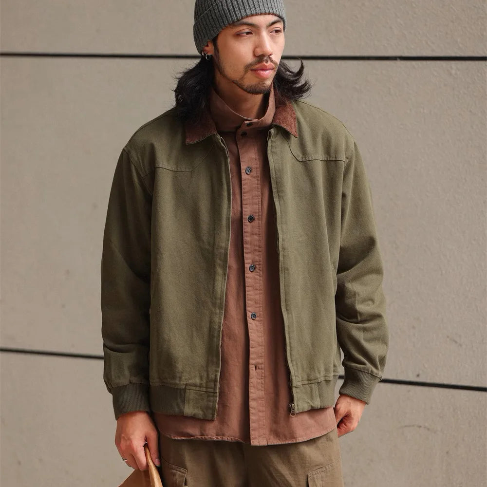 Unisex Vintage Bomberjakke – Løs Cargo Streetwear Jakke for Menn og Kvinner | Urban Cityboy Stil til Vår og Høst