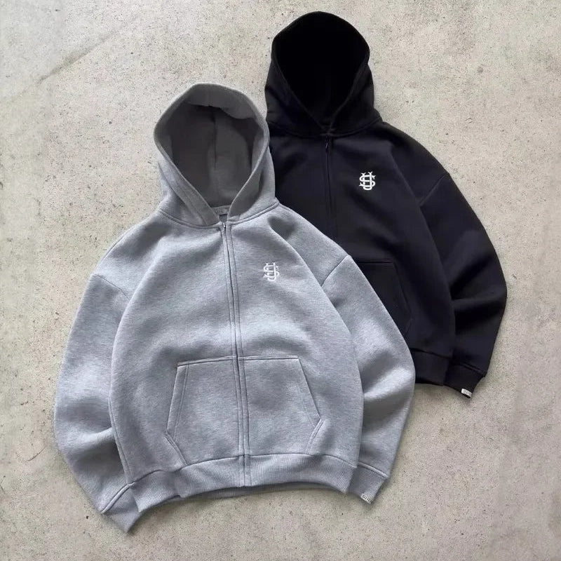 Trendy Joggebukser for Menn og Kvinner – Løse Wide Leg Sweatpants med Brodert Logo og Lommer | Streetwear & Komfort i Ett